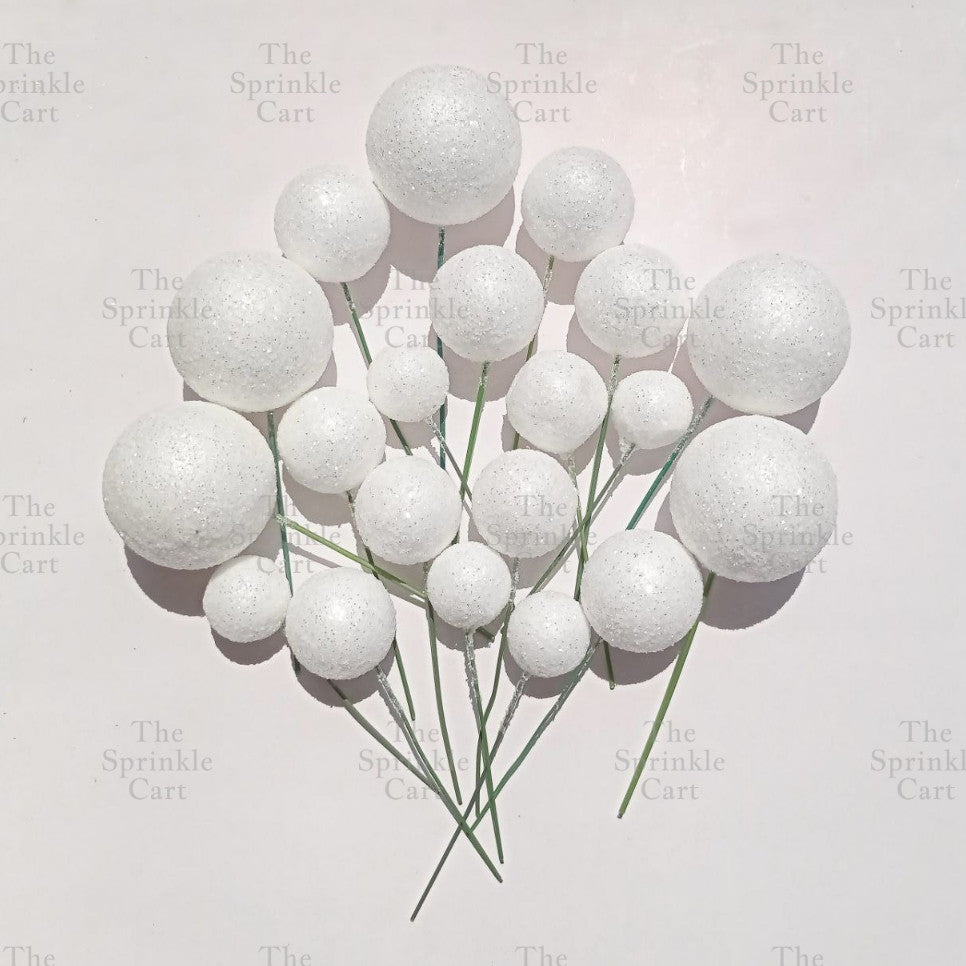 Balls Cake Topper Gold Silver White Pink Blue Yellow Decoration Birthday Swirl Ball Spiral Ball