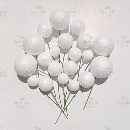 Balls Cake Topper Gold Silver White Pink Blue Yellow Decoration Birthday Swirl Ball Spiral Ball