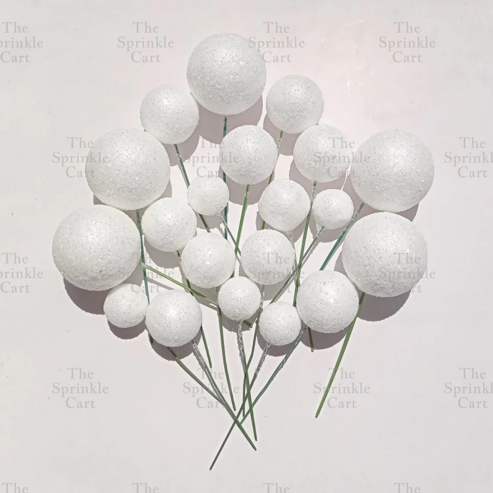 Balls Cake Topper Gold Silver White Pink Blue Yellow Decoration Birthday Swirl Ball Spiral Ball