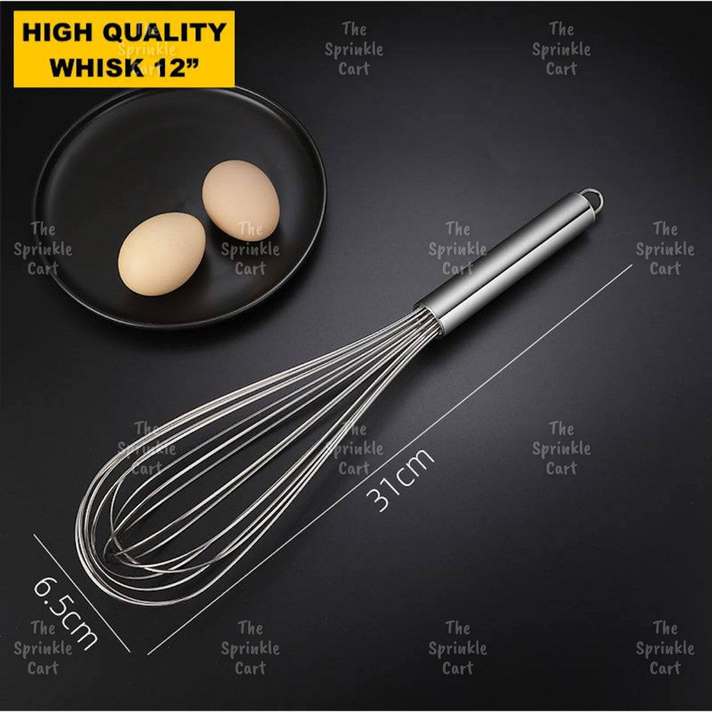 High Quality Stainless Steel Egg Whisk Non-Slip Manual Egg Beater Kitchen Mixing Tools