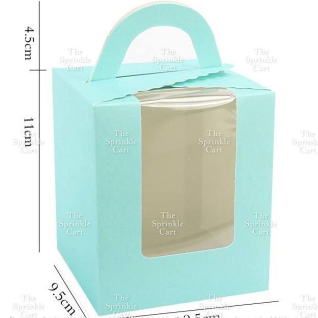 10pcs Solo Cupcake & Cookies Box Muffin Box w/ Holder Single Pastry Box TSC