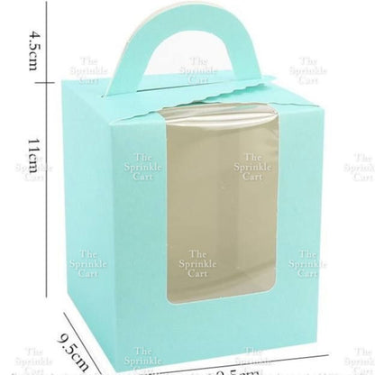 10pcs Solo Cupcake & Cookies Box Muffin Box w/ Holder Single Pastry Box TSC