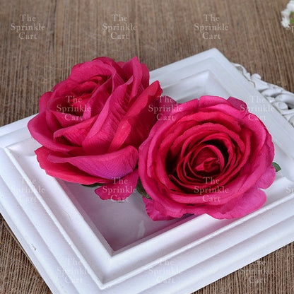 1pc Artificial Flowers Rose Peony Head  Cake Decoration