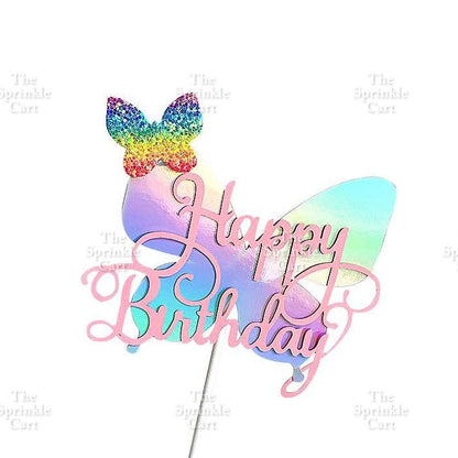 Leaf Fan Cake Toppers Paper Folding Butterfly Paper Topper Mini Paper Fan Round Cake Decoration