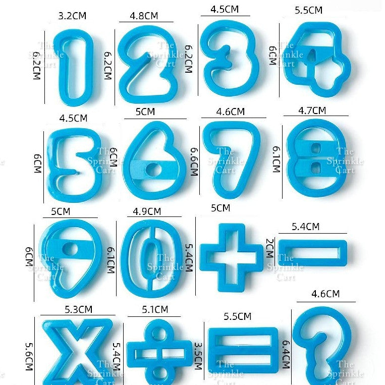 Alphabet Letter Number Sign Cutter Fondant Cookie Molder Baking DIY Mould Set TSC