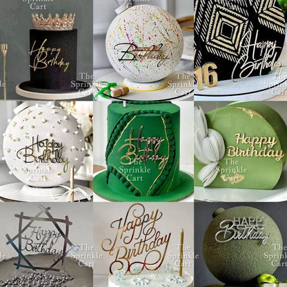 Acrylic Happy Birthday Happy Anniv & Baby Shower Cake Topper Birthday Wedding Party Decoration TSC