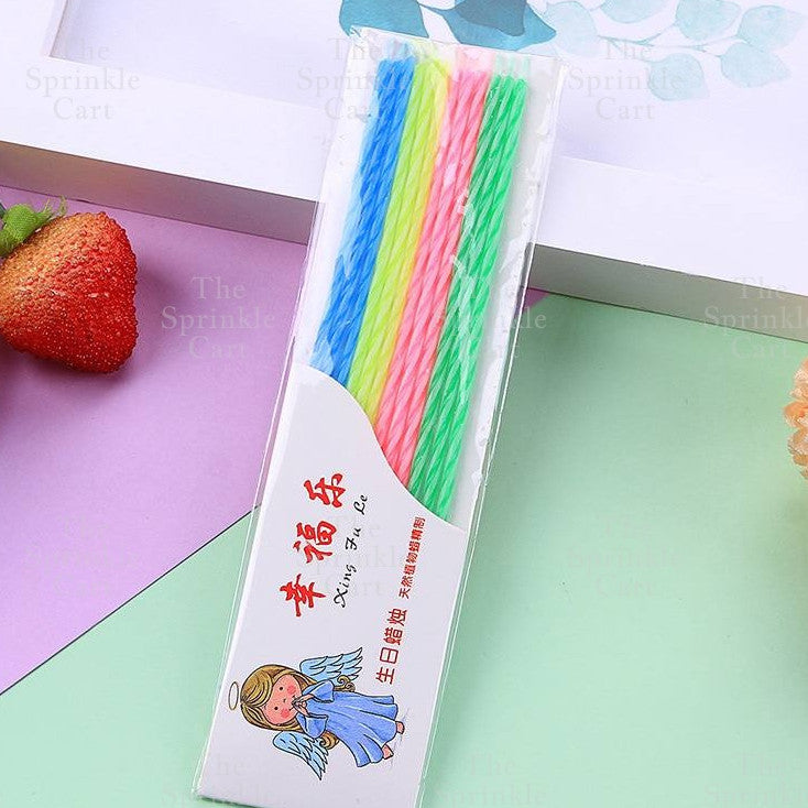 Set Birthday Candle Spiral Candle Assorted Color Box