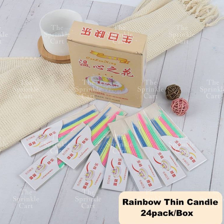 Set Birthday Candle Spiral Candle Assorted Color Box