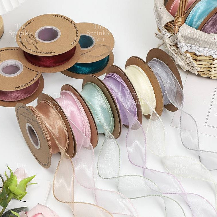 4cm Mermaid Tail Ribbon Wavy Style Fishtail DIY Bouquet Gift Wrapping Birthday Wedding