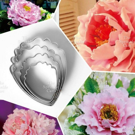 Stainless Steel Chrysanthemum/Rose Petal and Carnation Flower Fondant Cake Cutter Mould TSC