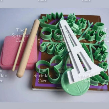 32pcs Set Flower Leaves Cutters for Fondant and Gum Paste Molder DIY Cake Decoration Toppers TSC