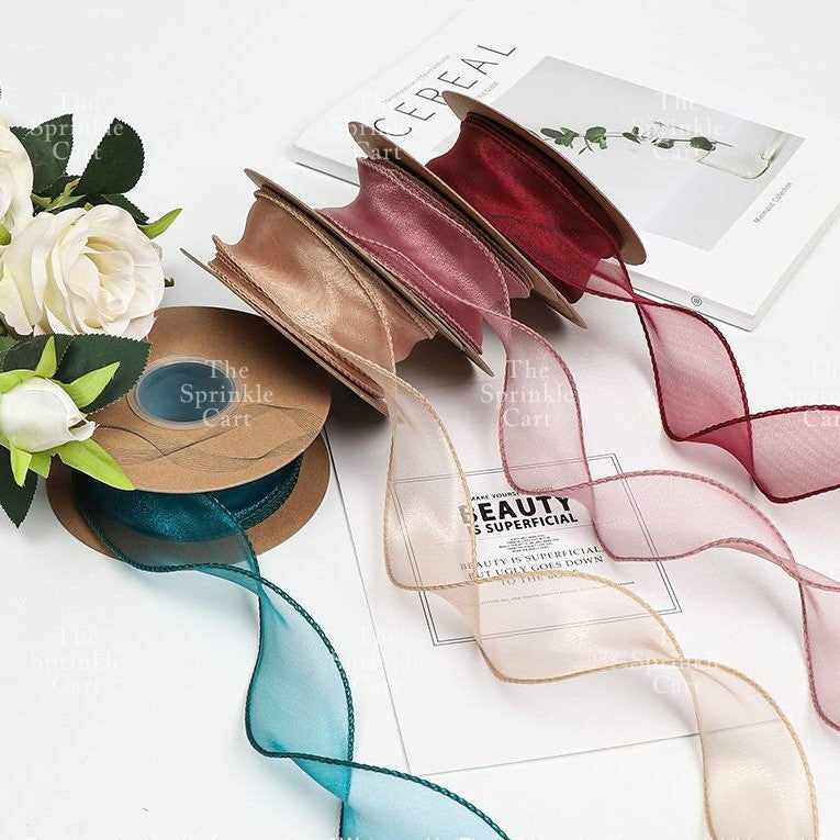 4cm Mermaid Tail Ribbon Wavy Style Fishtail DIY Bouquet Gift Wrapping Birthday Wedding
