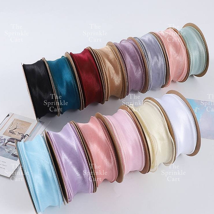 4cm Mermaid Tail Ribbon Wavy Style Fishtail DIY Bouquet Gift Wrapping Birthday Wedding