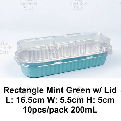 Dessert Round Heart Rectangle Cups with Lid Aluminum Foil Bakewares Decoration TSC