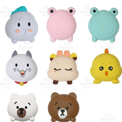 Self-Adhesive Wall Plain Square Cartoon Protector Soft Polymer Door Handle Bumper Guard Stopper TSC