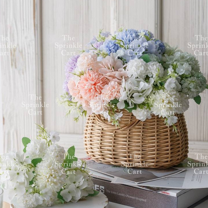 Rustic Bouquet Silk Peony Artificial Flowers Wedding Decoration Cake Decoration TSC