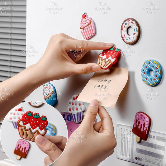 Refrigerator Dessert Magnet Fruits Mini Cute Sweety Fridge Buckle Message Board Decorative Magnet
