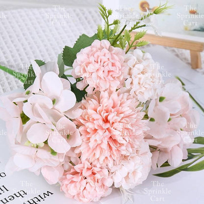 Rustic Bouquet Silk Peony Artificial Flowers Wedding Decoration Cake Decoration TSC