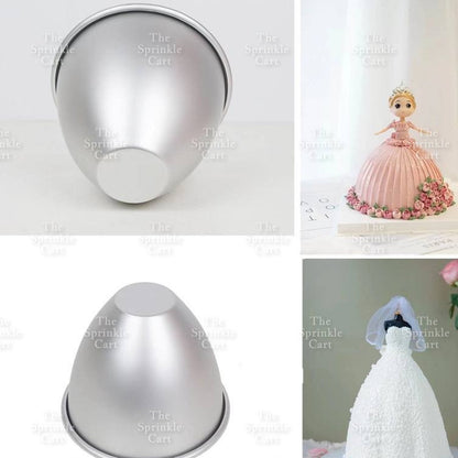 Aluminum Skirt Pan Mold Half Barbe Doll Toy Topper Cake Theme Birthday Party Decoration