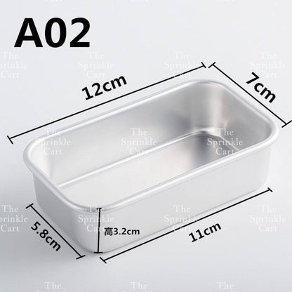 Non stick Rectangular Bread Cake Mold Loaf Pan Aluminum Brownies Baking Tools TSC