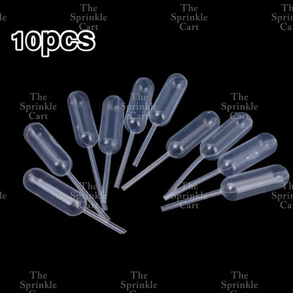 10/50pcs Dessert Pipettes Squeeze Syringe Cupcake Injectors Dropper Dessert Liquid Cake Decoration