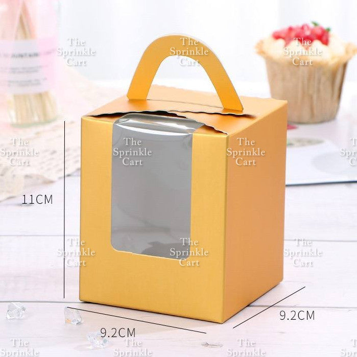 10pcs Solo Cupcake & Cookies Box Muffin Box w/ Holder Single Pastry Box TSC