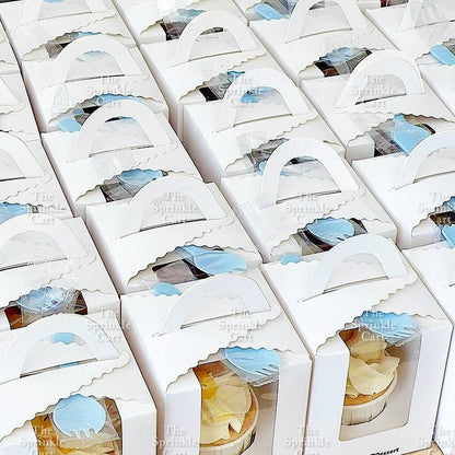 10pcs Solo Cupcake & Cookies Box Muffin Box w/ Holder Single Pastry Box TSC