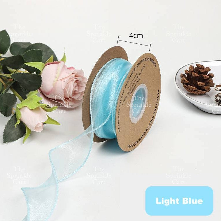 4cm Mermaid Tail Ribbon Wavy Style Fishtail DIY Bouquet Gift Wrapping Birthday Wedding