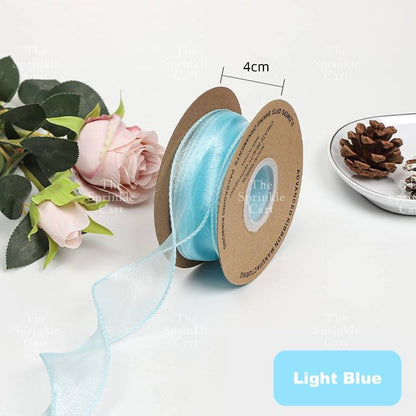 4cm Mermaid Tail Ribbon Wavy Style Fishtail DIY Bouquet Gift Wrapping Birthday Wedding