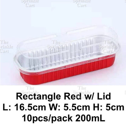 Dessert Round Heart Rectangle Cups with Lid Aluminum Foil Bakewares Decoration TSC