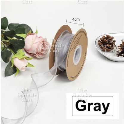 4cm Mermaid Tail Ribbon Wavy Style Fishtail DIY Bouquet Gift Wrapping Birthday Wedding