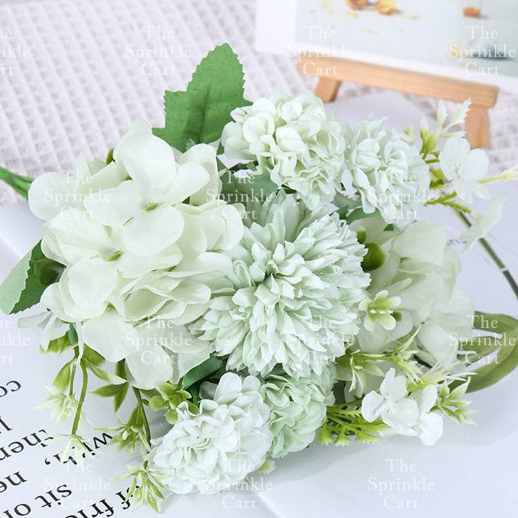 Rustic Bouquet Silk Peony Artificial Flowers Wedding Decoration Cake Decoration TSC