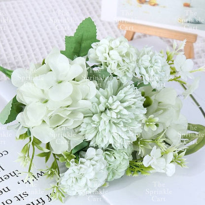 Rustic Bouquet Silk Peony Artificial Flowers Wedding Decoration Cake Decoration TSC