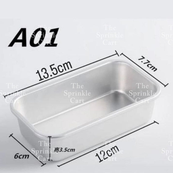 Non stick Rectangular Bread Cake Mold Loaf Pan Aluminum Brownies Baking Tools TSC