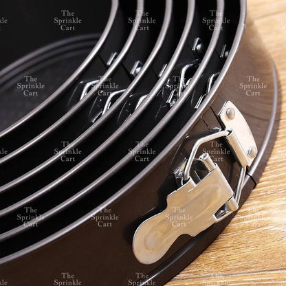 Multi-Size Non Stick Lock Buckle Cake Mould Removable Mousse Springform Muffin Baking Pan Set
