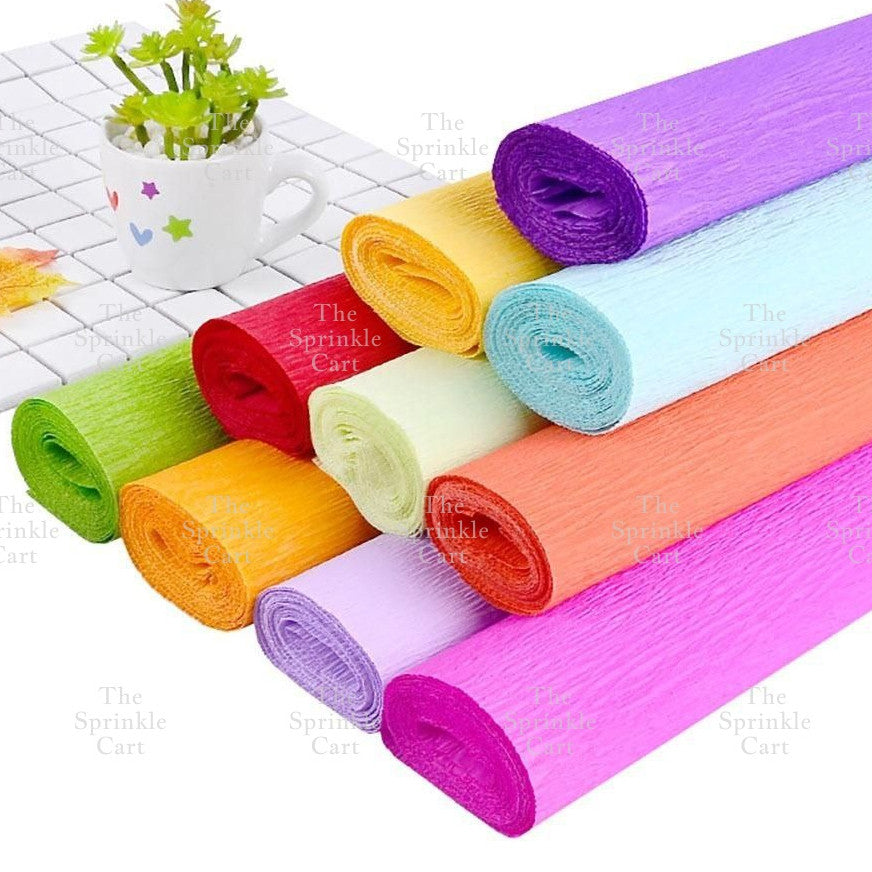 Premium Crepe Paper Rolls Decor DIY Flower Gift Wrapping Wedding Decoration Flower Arts Craft TSC