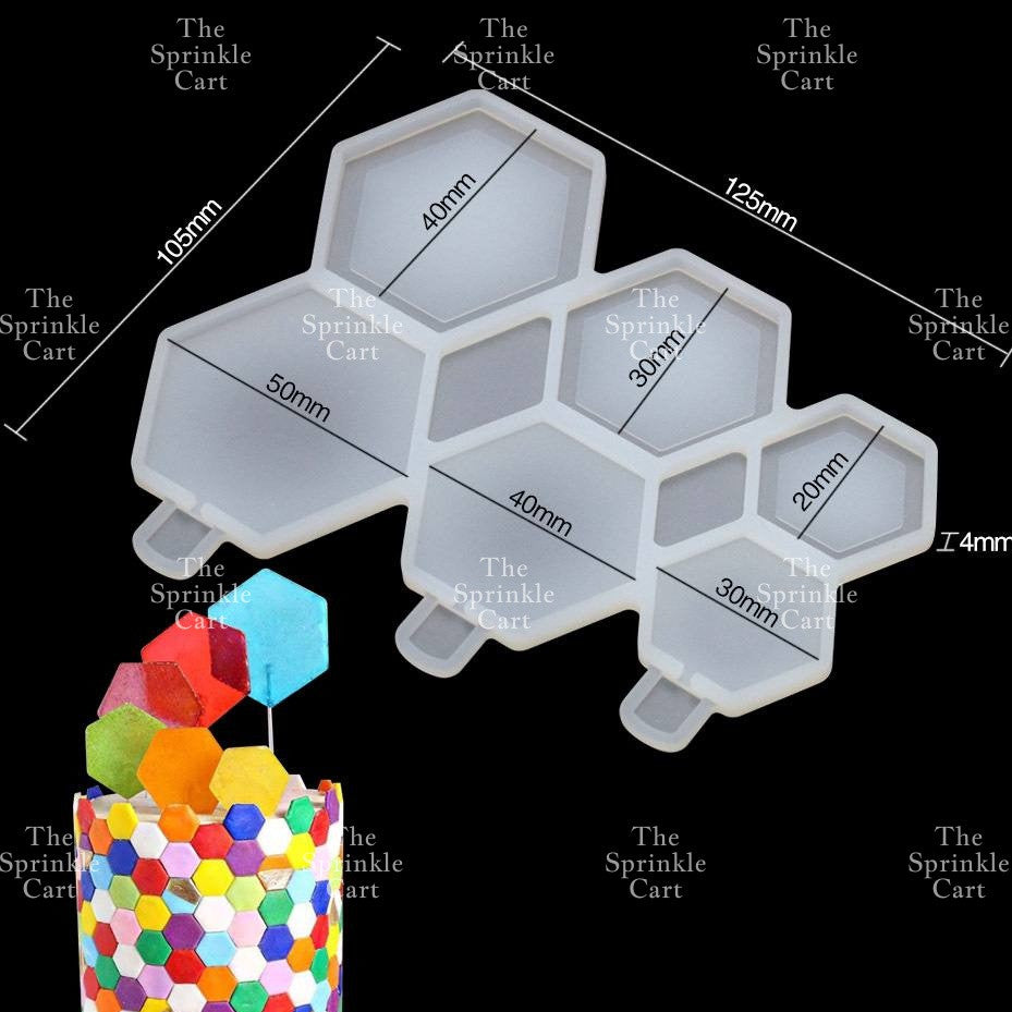 Semi-Transparent Silicone Lollipop Mold Multi-purpose Candy Cake Topper Baking Mould Decoration