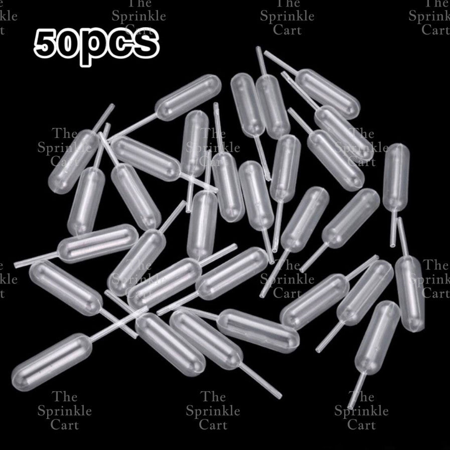 10/50pcs Dessert Pipettes Squeeze Syringe Cupcake Injectors Dropper Dessert Liquid Cake Decoration