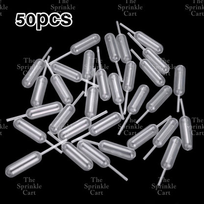 10/50pcs Dessert Pipettes Squeeze Syringe Cupcake Injectors Dropper Dessert Liquid Cake Decoration