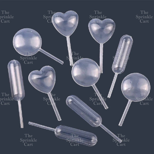10/50pcs Dessert Pipettes Squeeze Syringe Cupcake Injectors Dropper Dessert Liquid Cake Decoration
