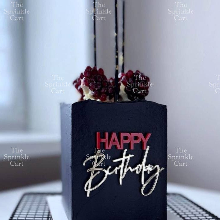 Acrylic Happy Birthday Happy Anniv & Baby Shower Cake Topper Birthday Wedding Party Decoration TSC