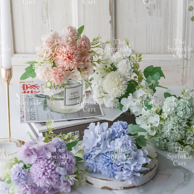 Rustic Bouquet Silk Peony Artificial Flowers Wedding Decoration Cake Decoration TSC