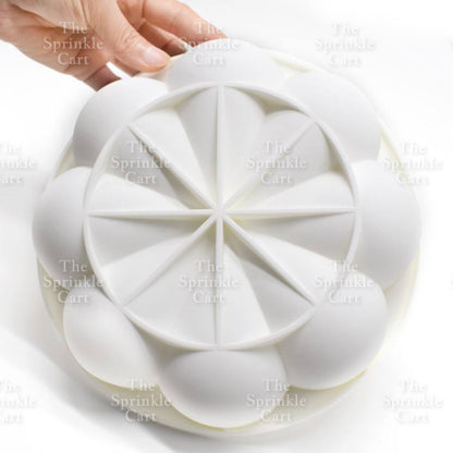 Large Round Flower Silicone Molder Pumpkin Shape For Chocolate Dessert Baking Mould