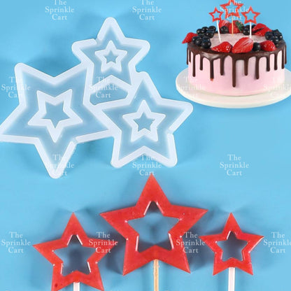 Semi-Transparent Silicone Lollipop Mold Multi-purpose Candy Cake Topper Baking Mould Decoration