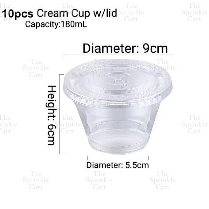 Transparent Dessert Plastic Container Cake Mousse Pudding Fruits Packaging TSC