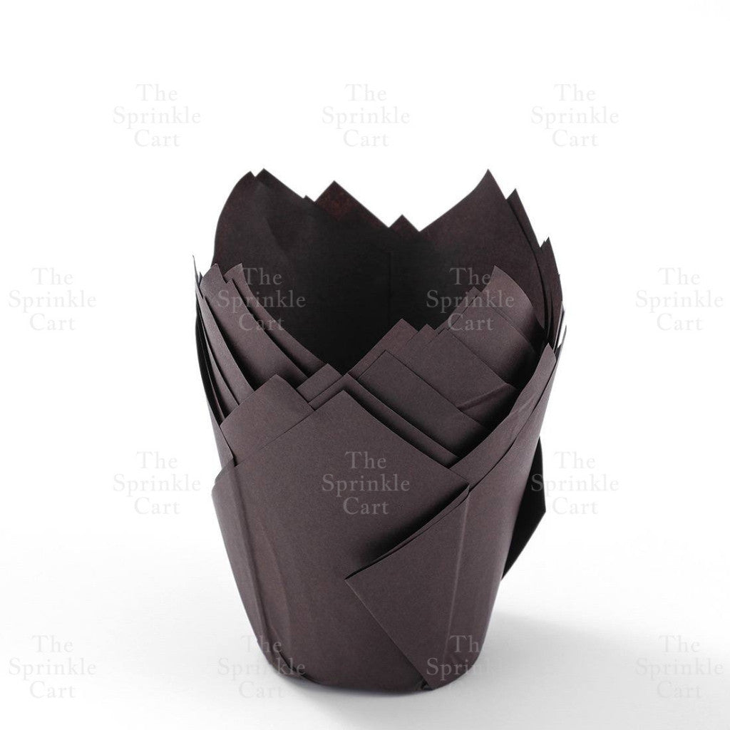 50pcs Tulip Muffin Liner Cupcake Baking Cups Newspaper Stripe Style TSC