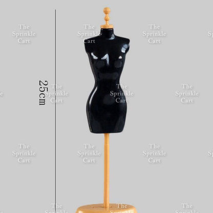 Back Noble Dress and Mannequin Cake Topper Birthday Wedding Anniversary Cake Decoration TSC