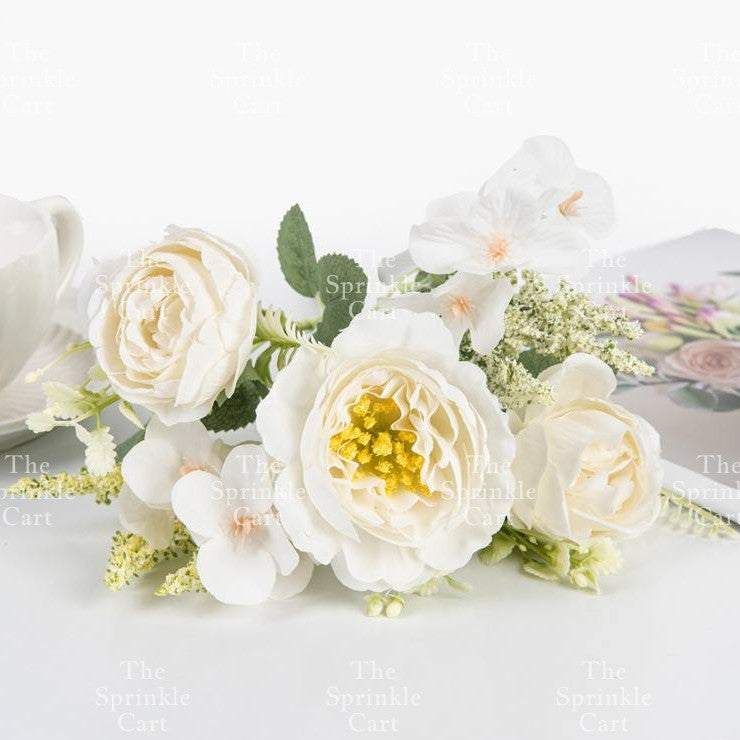 Rustic Bouquet Silk Peony Artificial Flowers Wedding Decoration Cake Decoration TSC