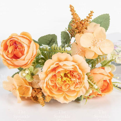 Rustic Bouquet Silk Peony Artificial Flowers Wedding Decoration Cake Decoration TSC