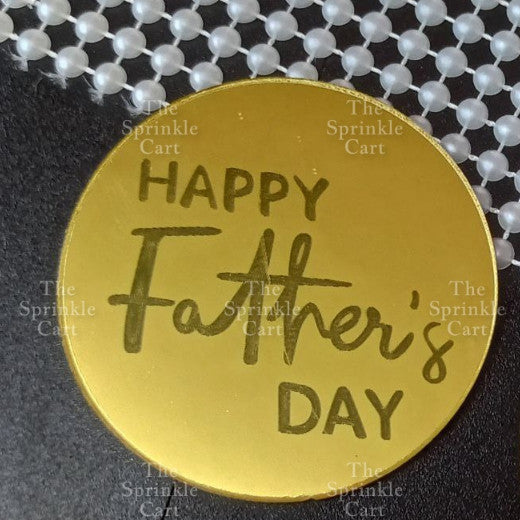 5pcs Acrylic Cupcake Topper Happy Birthday Merry CMAS Mother’s Day Round Cake Decoration